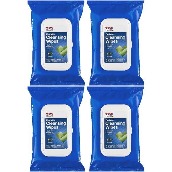 Qty (168) Flushable Cleansing Moist Wet Wipes - Picture 1 of 1